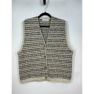 Croft & Barrow Sweater Vest Ladies XL Button Grandpacore Academia Cottagecore